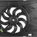 SCITOO Engine Radiator Condenser Cooling Fan Assembly Compatible with 2014-2020 for Chevrolet for Trax 1.4L, OE Number: 623590 621576