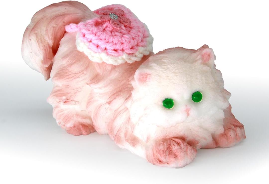 Taba Squishy Cat, Fufu Squishy Cat Toy, Cute Kawaii Cat Shape, Stress Relief Fidget Toy, Perfect Desk Pets, Gift Idea for Girls Women, Pink