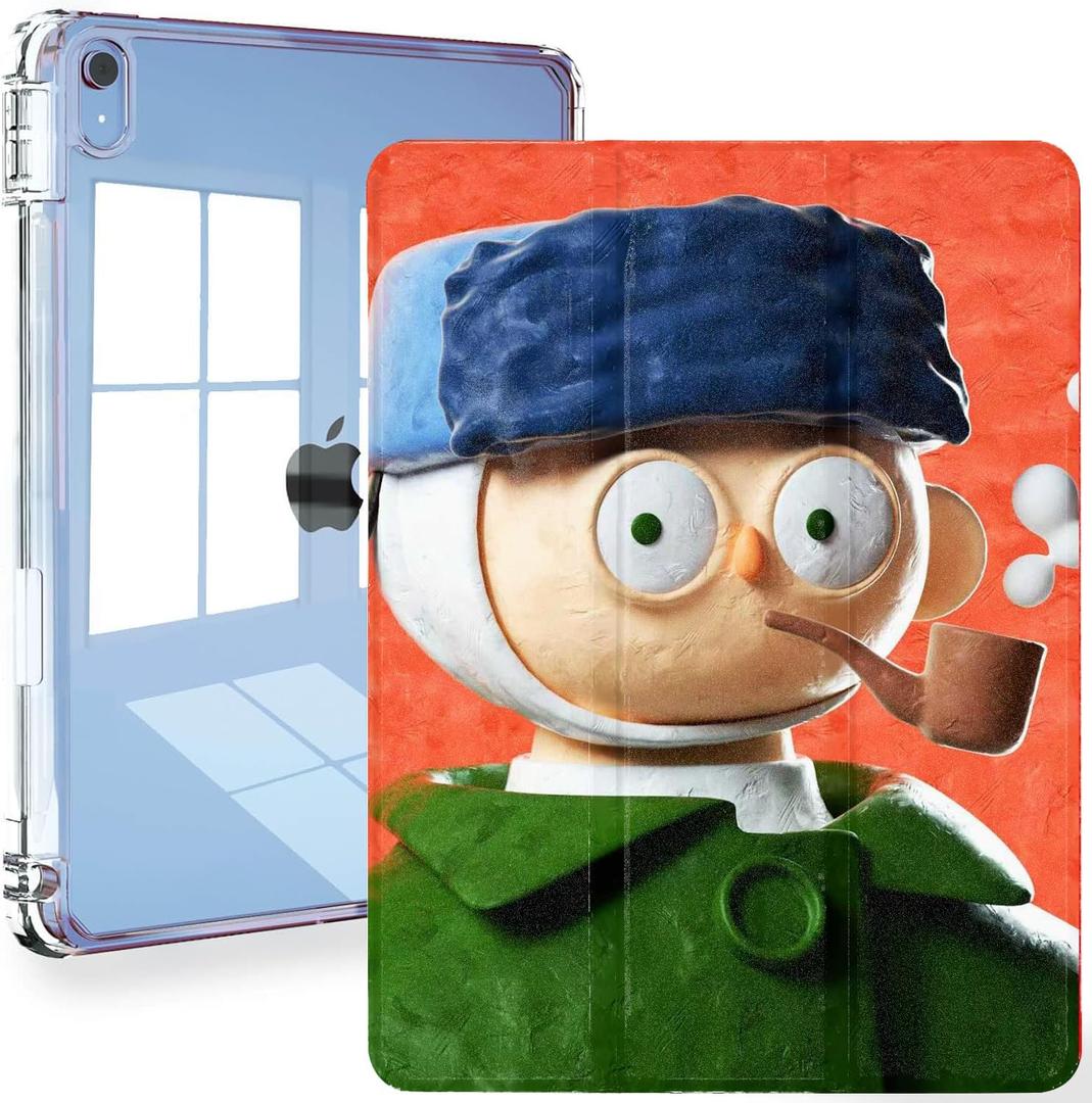 Suitalbe for iPad (A16) 11th Generation Case 11 Inch 2025, with Pencil Holder,Unique Art Design Vincent Willem Van Gogh, Trifold Stand Protective Clear sillicon Back Shell