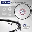 MIUDGIG 18" Basketball Rim Replacement, Heavy Duty Breakaway Rim and Net, Universal Professional Solid Steel Backboard Rims Fits In-Ground and Wall-Mounted Basketball Hoops, Indoor/Outdoor