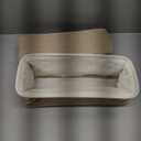 Kntiwiwo Small Fabric Storage Bins, 15x6x5 inch Narrow Storage Baskets 4-Pack Long Storage Basket for Organizing with Handles, Decorative Basket for Closets, Shelves, Toilet Paper, Beige