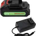 21v Lithium Battery - 2.0 Ah Battery with Charger Cord Compatible for Mini Chainsaw