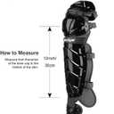 Beutyal Baseball Softball Catcher Leg Guards Shin Guards Youth 12 Inch