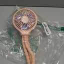 Snowowo Mini Portable Baby stroller Fan, Auto Oscillating Battery Operated Personal Small Handheld Fan with Flexible Tripod, Rechargeable Clip On for Car Seat Crib Treadmill Travel Camping Pink