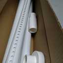 White Tension Curtain Rod 41-185In, Extra Long Outdoor Curtain Rod | No Drilling for Window or Patio, Heavy Duty Curtain Shower Rod for Bathroom,Rod Diameter 1.26In-One-bond stretching