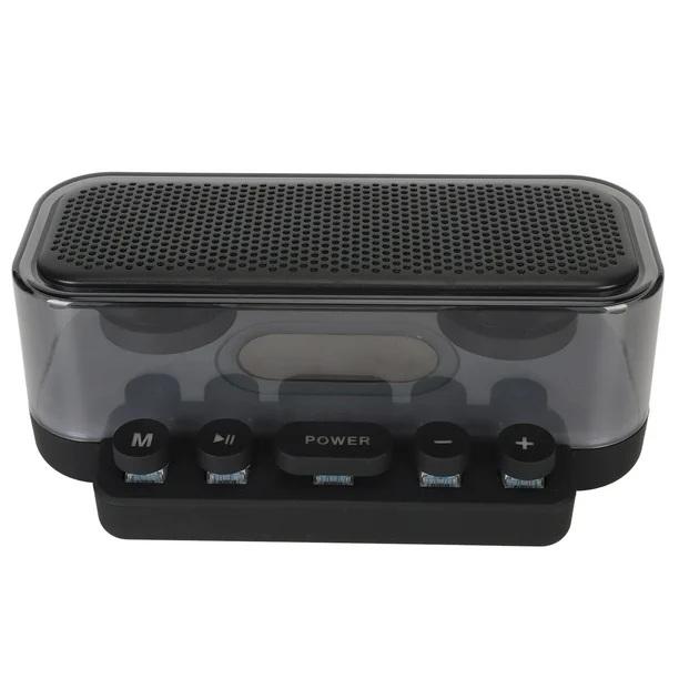 BICONIC Clear Luminous Speaker W/FM BLK