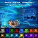 RICHMYC Ocean Wave Projector Light, 16 Colors Gradual Rotating Water Lamp with Remote Control, Beach Decor Sea Themed Northern Lights Projector for Office Bedroom Bar Restaurant (Plug in 4.7in)