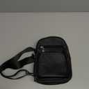 FADEON Sling Bags for Women Crossbody Bags, Designer PU Leather Sling Purse Multi-Pocket Packs with Card Slot Purse Black