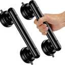 Upgraded 2-Pack Grab Bars for Shower Bathroom Wall, Heavy-Duty Suction Grab Bars Shower Handle Safety for Elderly Seniors Handicap, No Drilling Tool-Free, Easy Removal and Reusable (Black)