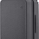 mixi Carry On Luggage Airline Approved 20'' Lightweight Luggage Wide Handle PC Hardshell Suitcases with Spinner Wheels & TSA Lock, Rock Gray