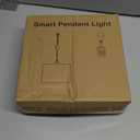 ZSLAIFU 15FT Hanging lamp with Switch, White Hanging Lights with Plug in Cord, Pendant Lamp with Remote Control，Pendant Light Fixture for Living Room Bedroom Farmhouse