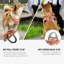 Timos Dog Harness for Large Dogs, No Pull Service Vest with Reflective Strips and Control Handle,No Choke Dog Harness with 2 Metal Rings for Easy Walking,Outdoor Training,Flower Orange, L