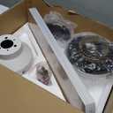 TCL Ceiling Fans with Lights, 52 Inch Low Profile Ceiling Fan with Light and Remote Control, Flush Mount, DC Reversible Motor, Noiseless, 6 Speeds Ceiling Fan for Bedroom (White)