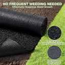 Nuanchu 2 x 20 ft Recycled Rubber Walkway, Black Rubber Mulch Mat Roll for Landscaping Outdoor, Imitation Grass Design Natural Looking Mulch Solution for Garden Pathway, Barrier & Edging Border