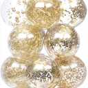Sea Team Shatterproof Clear Plastic Christmas Ball Ornaments Decorative Xmas Balls Baubles Set with Stuffed Delicate Decorations (80mm/3.15 inch 20-Pack, Gold)