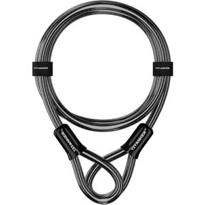 Titanker Bike Lock Cable,12mm Thick Security Cable with Loops Heavy Duty Steel Cable Vinyl Coated Bike Cable Lock Security Chain (4ft, 7ft, 15ft, 30ft)