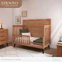 Evolur Stilnovo Mid Century Convertible Crib Toddler Guard Rail I Full Assembly I Lasting Quality, Sugar Cane