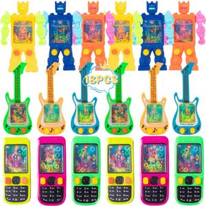 18Pcs Handheld Water Game Mixed Design,Colorful Water Ring Toss Handheld Toys,Party Favors,Pocket Games for Kids,Goodie Bags Stuffers, School Classroom RewardsBirthday Return Gifts,Bulk Toys Prizes