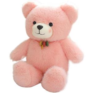 12inch Teddy Bear Stuffed Animal with Necklace, Soft Teddy Bear Plush Toys, Birthday Xmas Gifts for Kids (Pink)
