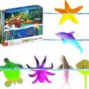 Ocean Animal Series -12pcs Temperature Color Change Bath Toys,Water Table Toys for Easter Egg Fillers,Goodie Bags Fillers,Themed Party,Classroom Rewards,Carnival Prize, for Kids 3+