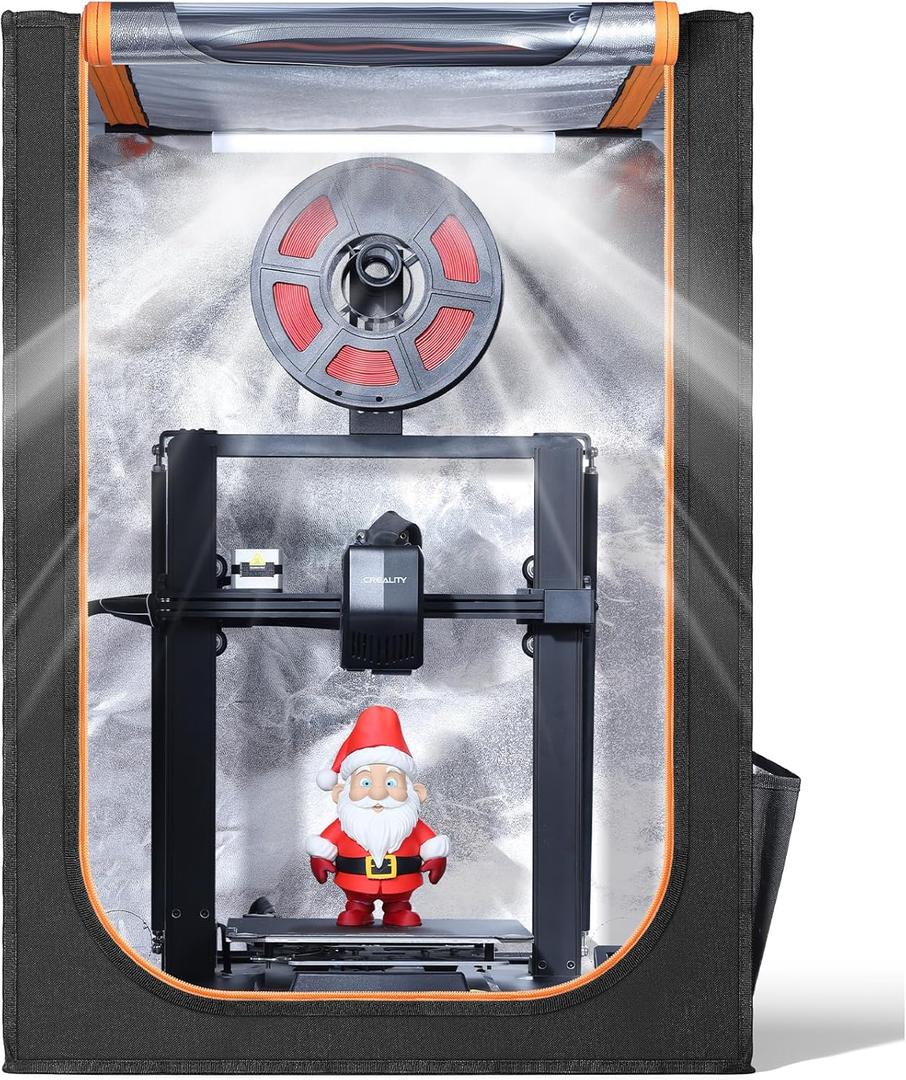 3D Printer Enclosure with LED Lighting, Fireproof Dustproof Tent Constant Temperature Protective Cover for Creality Ender 3 V3 SE/KE/Ender 3/Ender 3 Pro/Ender 3V2/Ender 3S1/Neo/Anycubic Elegoo, Medium