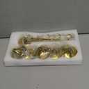 Gold Candlestick Holders Set of 6, Weighted, Metal Taper Candle Stick Holders, Vintage Christmas Brass Home Decor for Table, Mantel, Room Decorations Housewarming Gift Gold-6