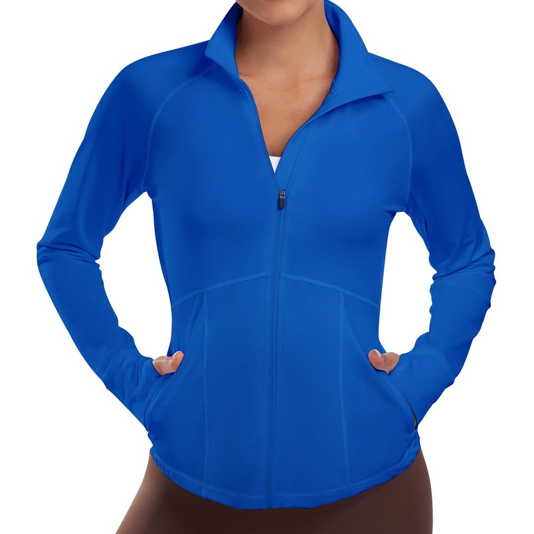 Women's Athletic Jackets Lightweight Workout Jackets Zip Up Running Jackets (XS)