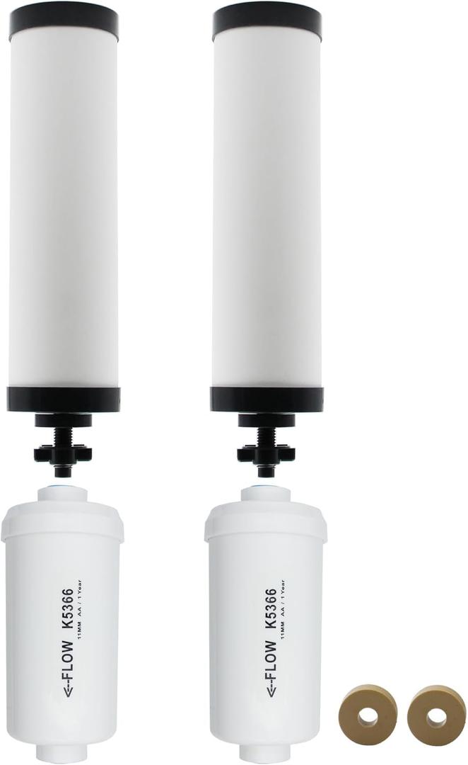 UpgradedRenami Ceramic Filter & Fluoride Filter Replacement for Berkey BB9-2 Black Filters & PF-2 Fluoride Filters, Compatible with Berkey Gravity Water Filter System, Combo Pack