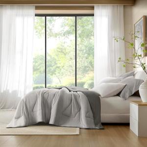 Harbor House Cooling Reversible Tencel Comforter Blanket  King/Cal King Size, Cool-Touch Nylon Blend, Moisture-Wicking & Breathable for Hot Sleepers, Gray/Charcoal, 108x94 Inches