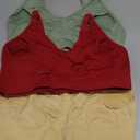 GXXGE Nursing Bra Support Pumping Bra Hands Free All in One Maternity Bra Comfortable Breast No Pad Pumps Bra (Nude/Green/Deep Red, XXL) Pack of 3