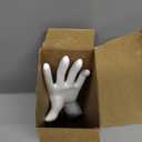 Homeanda White Resin Hand Form with a Stand Ring Hand Chain Bracelet Jewelry Display Stand Holder Organizer Photograph Props Home Decor