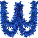 Meanplan 59 Feet Child Abuse Prevention Awareness Tinsel Garland Blue Ribbon Child Abuse Awareness Metallic Twist Garland Decoration for Charity Support Event Supply