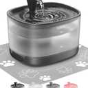 Veken Cat Water Fountain with Detachable Tank, Easy to Clean & Assemble, 84oz/2.5L Automatic Pet Drinking Dispenser with Quiet Operation, Appealing to Cats, Small Pets and Dog, Black