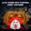 Halloween Dog Costumes Vampire Cape: Pet Cats Cosplay Costume Funny Clothes Cloak for Small Medium Large Dogs - Dog Mantle Apparel for Halloween Party