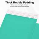 Extra Thick Bubble Mailers - Teal, 50 Pack, 6x10 Waterproof Padded Envelopes (Usable Size: 6x9), Durable Shipping Mailers for Jewelry, Handmade Goods, Crafts, and Fragile Items