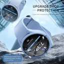 6+6 Pack for Samsung Galaxy Watch 7 40mm Screen Protector Case, Hard PC Bumper + HD Anti-Fog Tempered Glass Protective Film, Waterproof Face Cover Set for Galaxy Watch 7 40mm Accessories