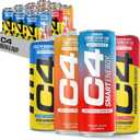 Cellucor C4 Performance & Smart Energy Drink Official Variety Pack | Zero Sugar Carbonated Preworkout Energy | 150+200mg Caffeine with Beta Alanine | 4 Flavors | 12 Fl Oz (12 Pack) Best By 07/31/25