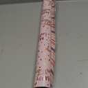 MAYPLUSS Birthday Wrapping Paper Roll, Pink Metallic Holographic Happy Birthday Wrapping Paper Featuring Reversible Stripe Gift Wrap Paper for Girls Boys Kids Men, 17 Inches x 33 Feet