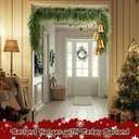 Vintage Christmas Bells Decorative Brass Bells with Christmas Garland Hanger for Front Door Frame DIY Wreaths 31.5-72 Inch Mantel Holder Adjustable Xmas Tension Rod Arch Decoration for Home