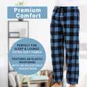 DG Hill 1 Pack or 3Pack Mens PJ Pajama Pants Bottoms Fleece Lounge Pants Sleepwear Plaid PJs with Pockets Microfleece, Large