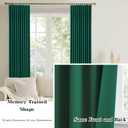 KEQIAOSUOCAI Dark Green Pinch Pleated Blackout Curtains for Small Windows - Thermal Insulated Christmas Green Curtain Drapes with Hooks40 x 45 Inches Long-2 Panels Set