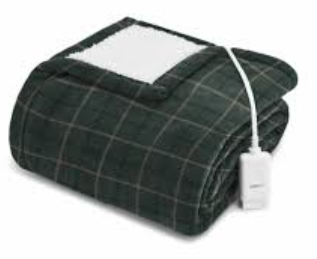 Sunbeam Microplush & Sherpa Oversized Heated Throw 60x70