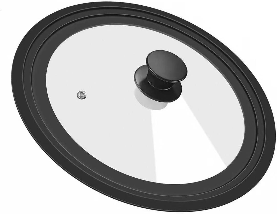 Universal Lid for Pots Pans and Skillets, 9.5&10.5&11.5 inch, Diameter Cookware, Silicone Replacement Pan Lid Pot Lids for Frying Pans, Cast Iron,Tempered Glass Lid