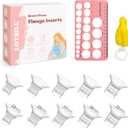 Flange Insert 13/15/17/19/21mm 10PCS Compatible with Momcozy S12 Pro/S9 Pro/S12/S9/Medela/Spectra etc Wearable Breast Pump 24mm Flange/Shield, Reduce 24mm Tunnel Down to Correct Size