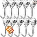FINDMAG Magnetic Hooks, 30lbs+ Magnet Hooks 2026 Cruise Ship Essentials, Strong Magnetic Hooks for Fridge, Magnetic Hanger for Garage, Whiteboard, Office Supplies, Kitchen Organization, 10 Pack