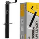 Trailer Tongue Jack 2000lb Lift Capacity, 15" Travel A-Frame Heavy Duty - Manual Topwind Utility Trailer Jack for RV Camper