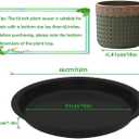 8 Pack 18 Inch Round Plant Saucers for Less 16 Inch Pot Indoors Outdoors Plant Trays for Pots Planter Saucer Plastic Drip Tray Planter Water Tray (Black, 18"(8pcs))