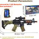 Toy Machine Gun Light Up Toy with LED Lights & Sound Effect & Barrel Telescopic Actions, Pretend Play Props Toy Guns, Gifts for Boys Kids (Batteries Not Included) (JQ211)