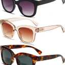 Bifocal Sunglasses For Women Reading Sunglasses 3 Pack UV400 Sun Readers Glasses With Spring Hinge(3MIX+2.00)