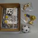 28 PCS Soccer Cake Topper Soccer Ball Player Cake Decorations for Soccer Birthday Party Sport Party Supplies